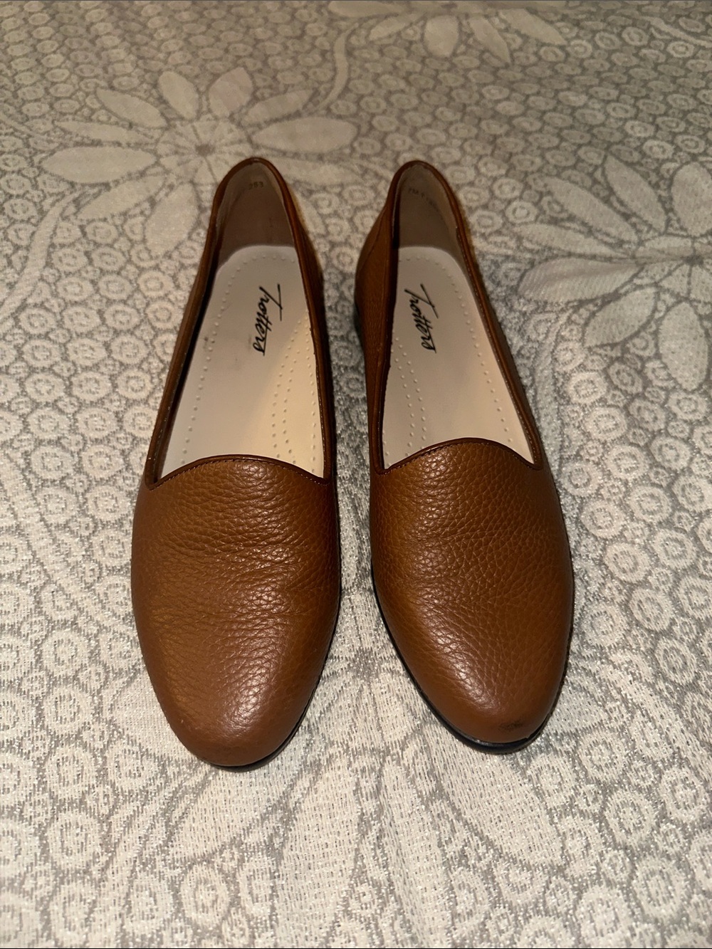 Brown Leather Women's Slip-On Flats